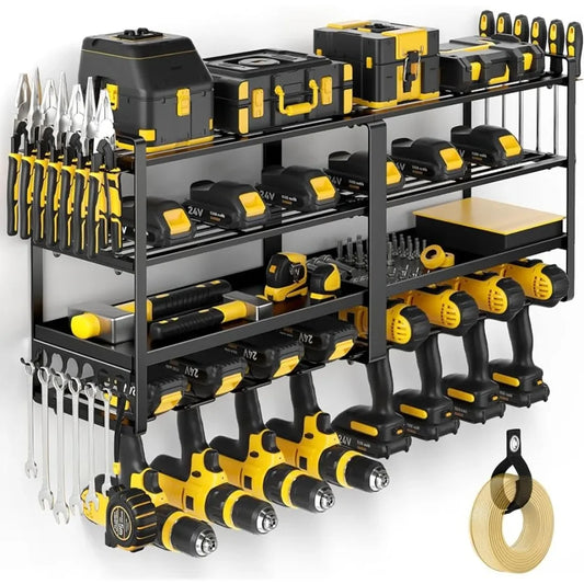 Kit Tools Organizer Power Tool Organizer Wall Mount Utility Racks Suitable for Workshop Extended Large Heavy Duty Drill Holder
