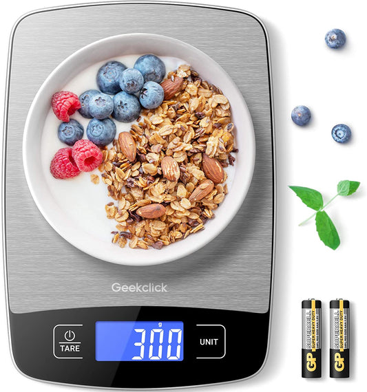 Digital Food Kitchen Scale, Small Scale for Food Weight Grams and Oz/Ounces, Kitchen Tools for Baking,Cooking,Meal Prep,Weight Loss, 1G/0.05Oz Precise Graduation,Easy Clean Stainless Steel